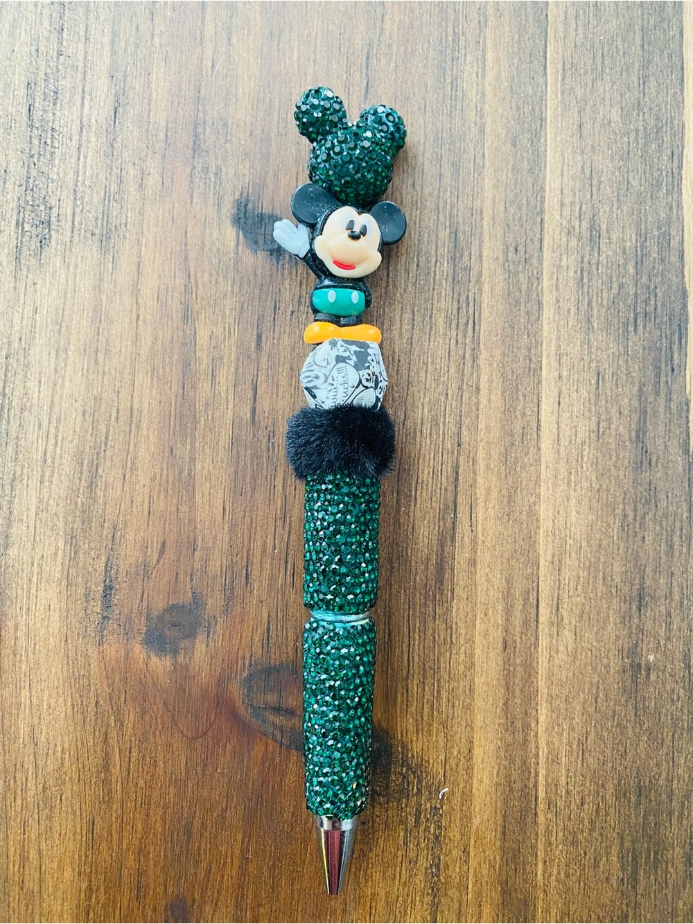 Mickey Mouse Green Crystal Ballpoint Pen